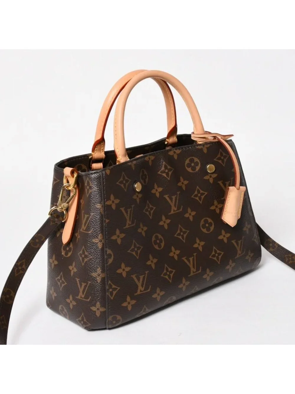 Louis Vuitton Montaigne BB Monogram Handbag Brown